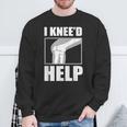 面白いacl膝手術 I Kneed Help 膝半月板ギフト スウェットシャツ 高齢者への贈り物