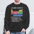 面白いtシャツ 周期表 化学 ネタ 服 おもしろ 元素 オリジナル メンズ ネタ 科学 理系 スウェットシャツ 高齢者への贈り物