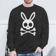 面白いイースターデー ジョリーロジャー バニー スカル ウサギ メンズ レディース スウェットシャツ 高齢者への贈り物