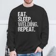 食べる睡眠溶接リピート溶接機 スウェットシャツ 高齢者への贈り物