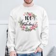 101歳&素晴らしいフローラルパーティーハッピー101歳の誕生日 スウェットシャツ 高齢者への贈り物
