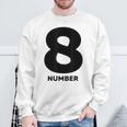 8 数字 スウェットシャツ 高齢者への贈り物