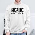 AcDcロックミュージックバンドバックブラックロゴ。 スウェットシャツ 高齢者への贈り物