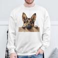 Affectionate Peek ジャーマンシェパードドッグ 長袖tシャツ スウェットシャツ 高齢者への贈り物