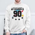 Age Is Just Number スポーツ 90歳 面白い 90歳の誕生日 スウェットシャツ 高齢者への贈り物