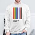 Colors Of Love Lgbt Flag Pride Month トランスジェンダー レインボーtシャツ スウェットシャツ 高齢者への贈り物