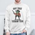 Country Cowboy Rodeo Western Frog Got That Yeehaw'tism Sweatshirt Gifts for Old Men