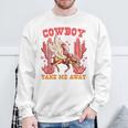 Cowboy Take Me Away ウエスタンバレンタインデー 長袖tシャツ スウェットシャツ 高齢者への贈り物