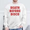 Death Before Disco Inspired メンズ レディース 80年代レトロ スウェットシャツ 高齢者への贈り物