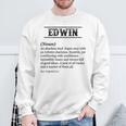 Edwin 面白いフレーズ 名前の定義付き スウェットシャツ 高齢者への贈り物