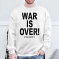 Exclusive War Is Over ご希望の場合限定ブラックプリント スウェットシャツ 高齢者への贈り物