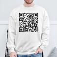 Fu Qr スキャンコード 皮肉ユーモア Fuバックプリント スウェットシャツ 高齢者への贈り物