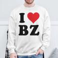 I Heart Bz イニシャル I Love BZ 姓 B Z スウェットシャツ 高齢者への贈り物