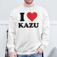 I Heart Kazu 名 I Love パーソナライズ スウェットシャツ 高齢者への贈り物