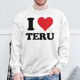 I Heart Teru 名 I Love パーソナライズ スウェットシャツ 高齢者への贈り物