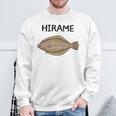 Hirame ヒラメ 平目 鮃 魚好き 願掛け 釣り好き 海釣り 趣味 おもしろ 寿司ネタ 趣味釣り 船釣り 釣り スウェットシャツ 高齢者への贈り物