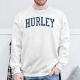 Hurley Ms ビンテージ アスレチック スポーツ Jsn2 ネイビープリント スウェットシャツ 高齢者への贈り物