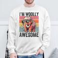 I'm Woolly Awesome 面白い レトロ メンズ レディース キッズ ウーリーマンモス スウェットシャツ 高齢者への贈り物