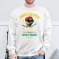 Junenth Breaking Every Chainince 1865 Fist Pride 長袖tシャツ スウェットシャツ 高齢者への贈り物