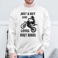 メンズ Just A Guy Who Loves ダートバイク 面白い モトクロス スウェットシャツ 高齢者への贈り物