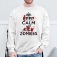 Keep Calm And Kill Zombies Carry Bloodplatter On スウェットシャツ 高齢者への贈り物