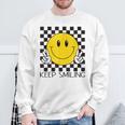 Keepmiling キュート 黄色 幸せ 平和 笑顔 ポジティブ スウェットシャツ 高齢者への贈り物