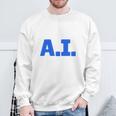 I Love AI 人工知能 長袖tシャツ スウェットシャツ 高齢者への贈り物