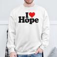 I Love Heart Hope Namee On A スウェットシャツ 高齢者への贈り物