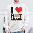 I Love Heart ホットケーキ パンケーキ Flapjacks Can Not Lie Foodie スウェットシャツ 高齢者への贈り物