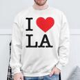 I Love La Top I Heart Los Angeles バケーションギフト スウェットシャツ 高齢者への贈り物