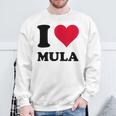I Love Mula スウェットシャツ 高齢者への贈り物