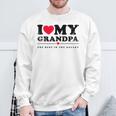 I Love My Grandpa I Heart My Grandpa スウェットシャツ 高齢者への贈り物