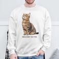 Mischief In Fur 猫写真 キジトラ 猫好き ネタ 猫しもべ 猫飼い 猫依存症 猫オーナー スウェットシャツ 高齢者への贈り物