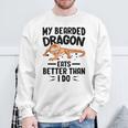 My Bearded Dragon Eats Better Than I Do トカゲ爬虫類 スウェットシャツ 高齢者への贈り物