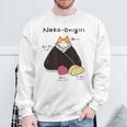 Neko おにぎりおむすび おにぎりの猫 日本食好き。 スウェットシャツ 高齢者への贈り物