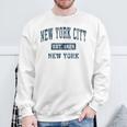 New York City New York Ny ビンテージスポーツデザイン ネイビープリント スウェットシャツ 高齢者への贈り物