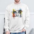 Ojo Dibujo Arte Gráfico Chica Retrato Ojos Camisa de entrenamiento Regalos para ancianos