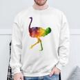 Ostrich African ダチョウ Animal Watercolor Graphic スウェットシャツ 高齢者への贈り物