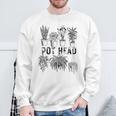 Pot Head 観葉植物 庭師 面白い 観葉植物 スウェットシャツ 高齢者への贈り物