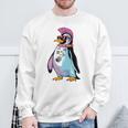 Punkuin 面白い パンクロック パンクロック ペンギン 長袖tシャツ スウェットシャツ 高齢者への贈り物