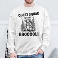 Questquad ブロッコリー 面白い 猫好き スウェットシャツ 高齢者への贈り物