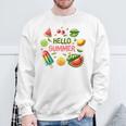 Summeribes ビーチバケーション ハローサマー トロピカル 楽しいデザイン スウェットシャツ 高齢者への贈り物