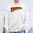 Super Daduperdad uperhero Dad スウェットシャツ 高齢者への贈り物