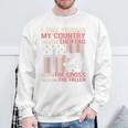 I Take Pride In My Country Itand For The Flag 裏面 スウェットシャツ 高齢者への贈り物
