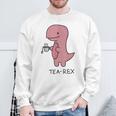 Tea Rex ユーモラスパン。 スウェットシャツ 高齢者への贈り物