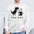 Tea Rex Pixel 8ビットゲーム恐竜 スウェットシャツ 高齢者への贈り物