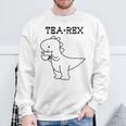 Tea-Rex おもしろドリンクグラフィック スウェットシャツ 高齢者への贈り物