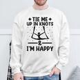 Tie Me Up In Knots & I'm Happy エアリアル ヨガ 体操選手 エアリスト スウェットシャツ 高齢者への贈り物