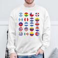 Todas Banderas Latinoamericanas Países Banderas Latinoamerica Camisa de entrenamiento Regalos para ancianos