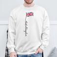 Uk United Kingdomignature ユニオンジャックフラッグポール背面に スウェットシャツ 高齢者への贈り物